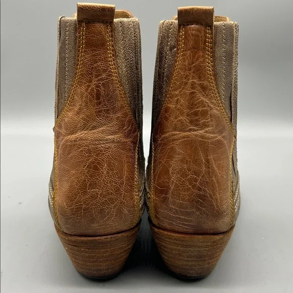 Lucchese Womens Leather Western Ankle Boots - Picture 4 of 7